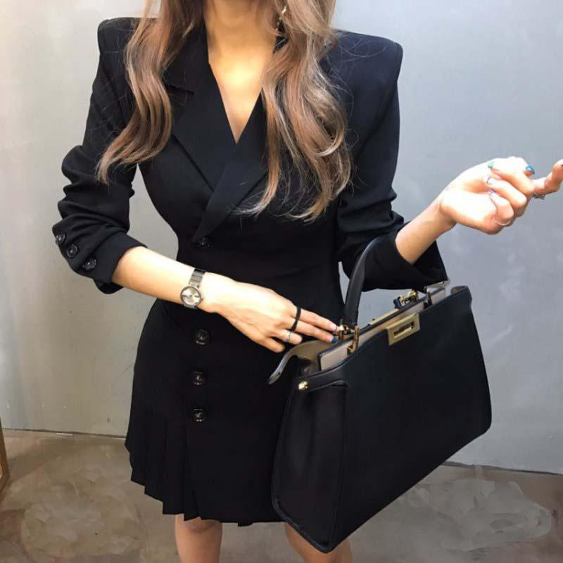 

Women' Suits & Blazers 2021 Fashion Women Blazer Female Red Long Sleeve Slim Dress Spring Autumn Jacket Outerwear Coats WB25