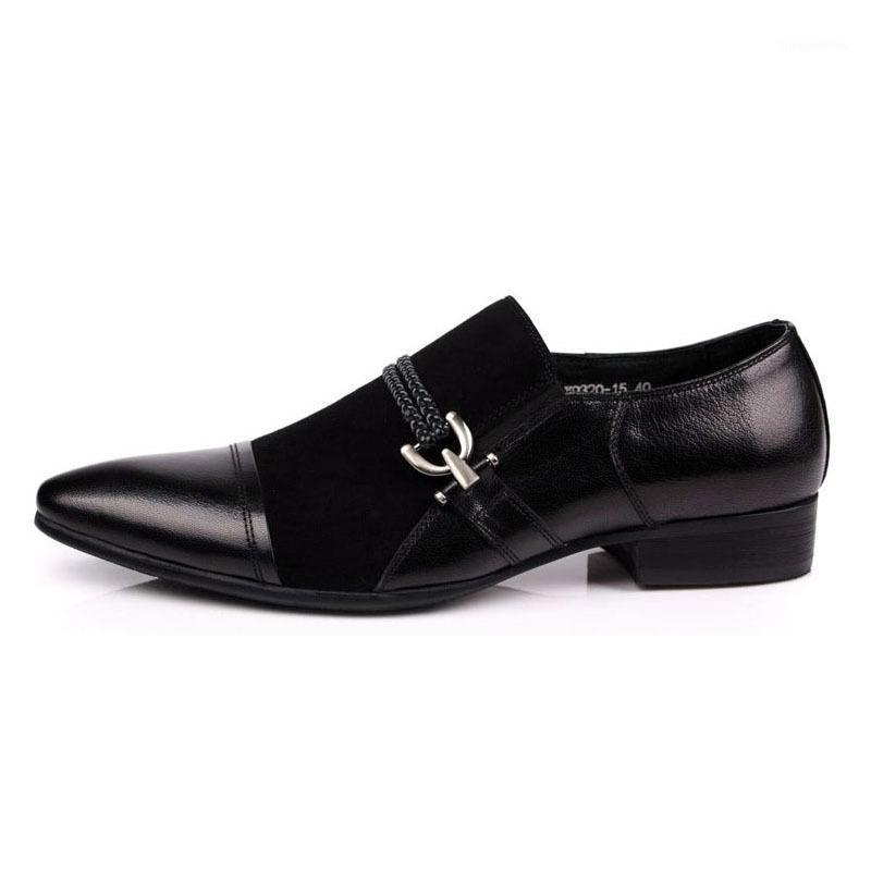

2020 New Mens Shoes Genuine Suede Leather Black Business Work Italian Fashion Male Shoes Slip On Wedding Dress Zapatos Footwear1