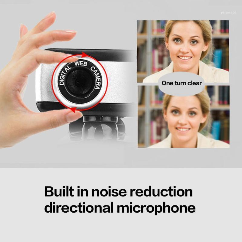 

USB 2.0 Webcam Built-in Microphone 360 Degree Rotating HD Glass Lens Desktop Computer Laptop Webcam1