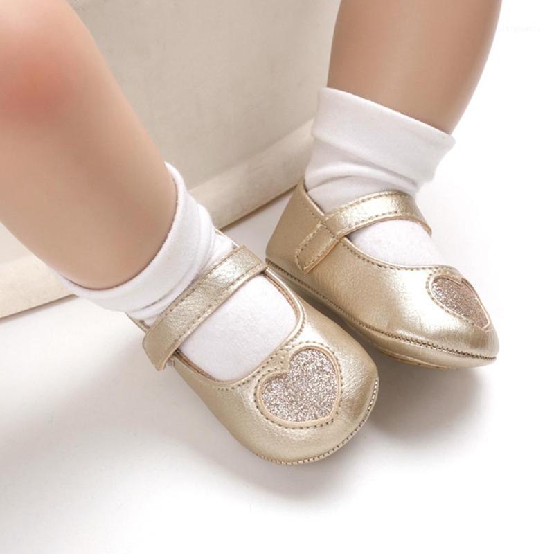 

Baby Girls Cute Heart-Shaped Shoes Infant Kids Anti-Slip Princess Shoes1
