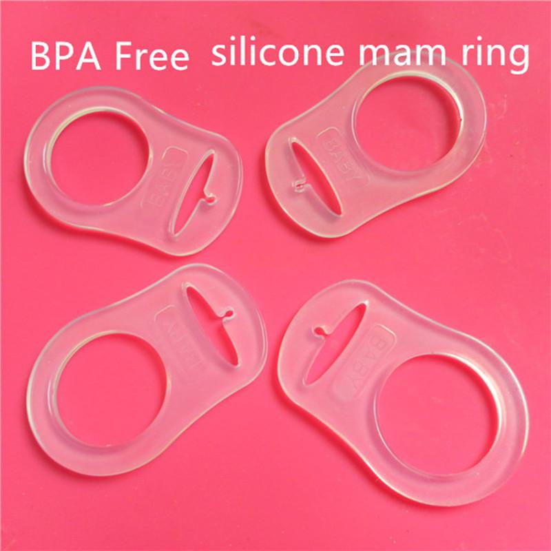 

Chenkai 100pcs Clear Silicone Mam Adapter O Rings Baby Pacifier NUK Dummy Adaptor Rings DIY Jewelry Toy Accessories BPA Free