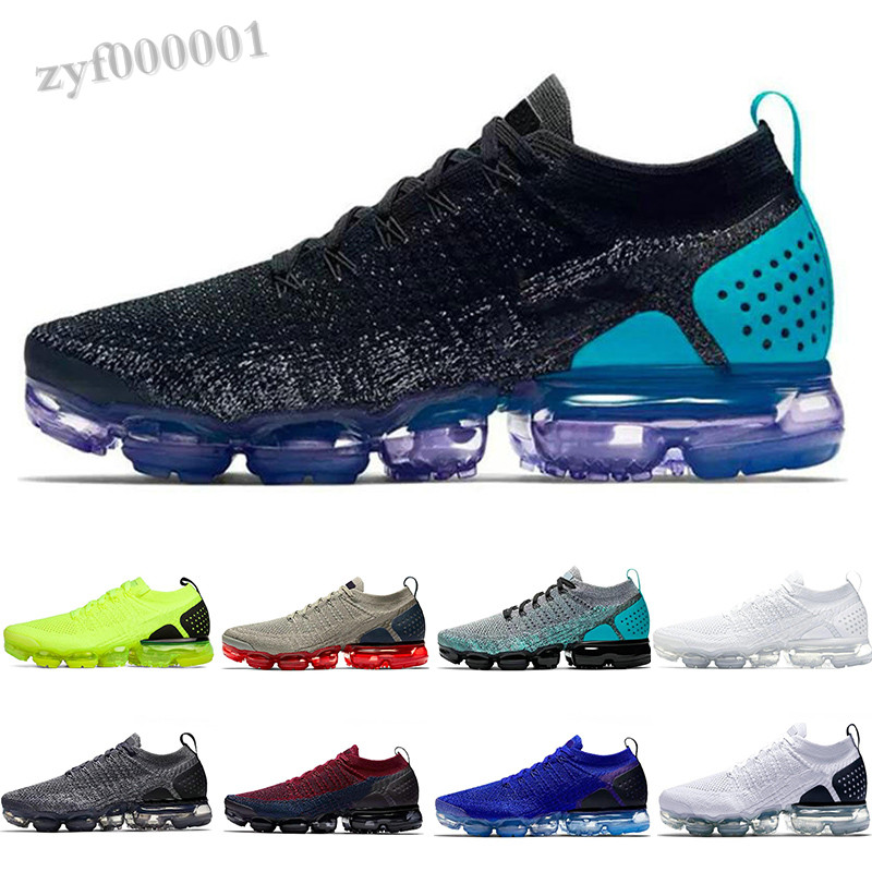 

2019 Chaussures Moc 2 Laceless 2.0 Shoes Triple Black Designer Mens Women Sneakers Fly White knit cushion Trainers Zapatos SX06, Colour4