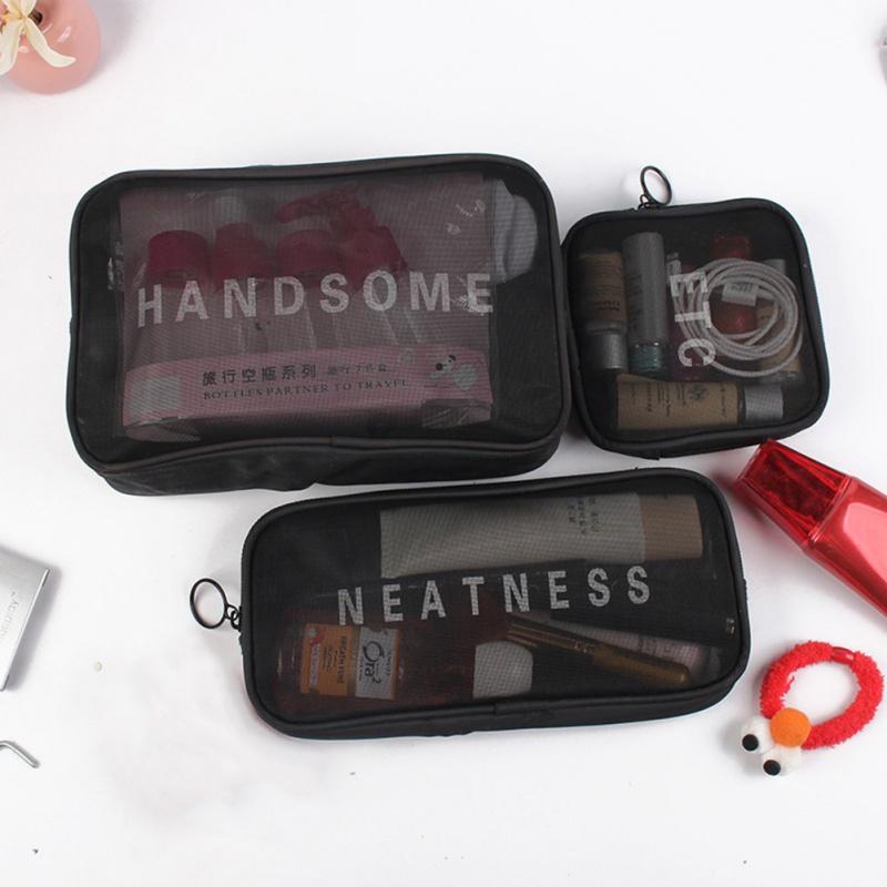 

Women Travel Cosmetic Bag Casual Zipper Make Up Transparent Makeup Case Organizer Storage Pouch Toiletry Beauty Wash Kit Bags