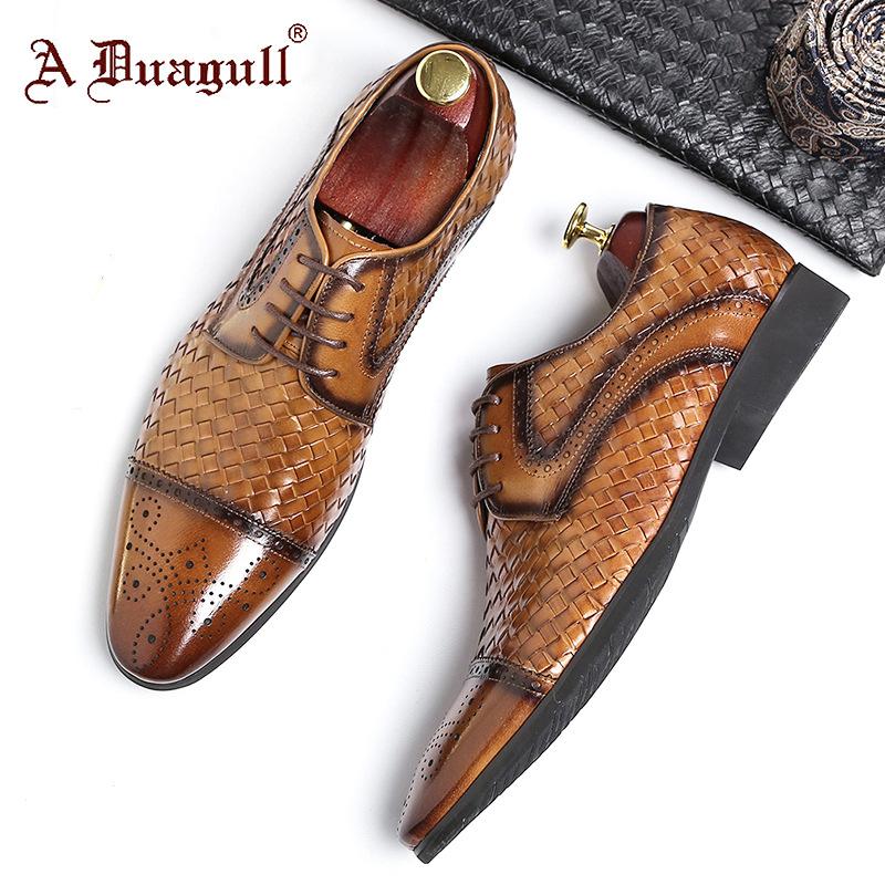 

shoes men hot style shoes men casual business spot pointed leather carve patterns or designs on woodwork men's, Black