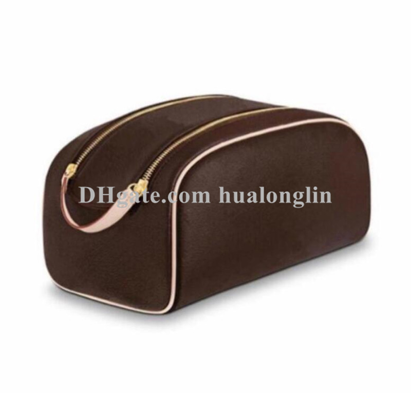 

Fashion Designer Women Handbag Purse Cosmetic Wash Bag woman serial number flower checker grid fashion classic