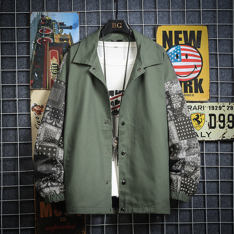 

2021 New Autumn Spring Male Jacket Classic Black Middle-aged Green Comfortable Jackets More Oversize 5xl QQRW, J7126 1