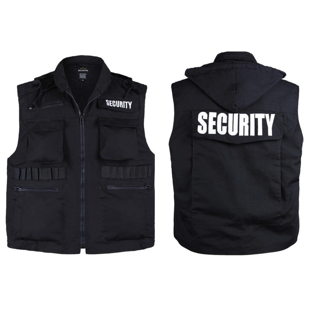 

Mens Womens Army Style SECURITY Uniform Vest - Black -Size S, ,L,XL,2XL 201126