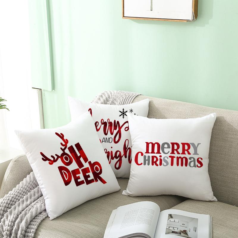 

2020 New Cartoon Print New Year Christmas Series Pillow Cover Home Pillow Decorative Cojines Decorativos Para Sofa, Tpr303-28
