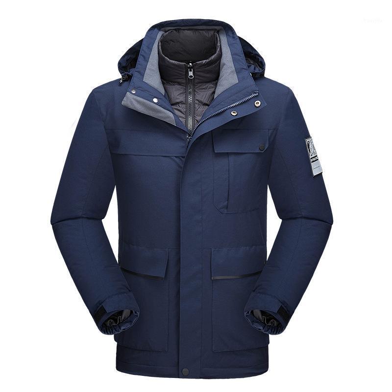 

Down liner 2-piece 3-in-1 couple's stormsuit outdoor mountaineering suit working suit warm coat for men and women1