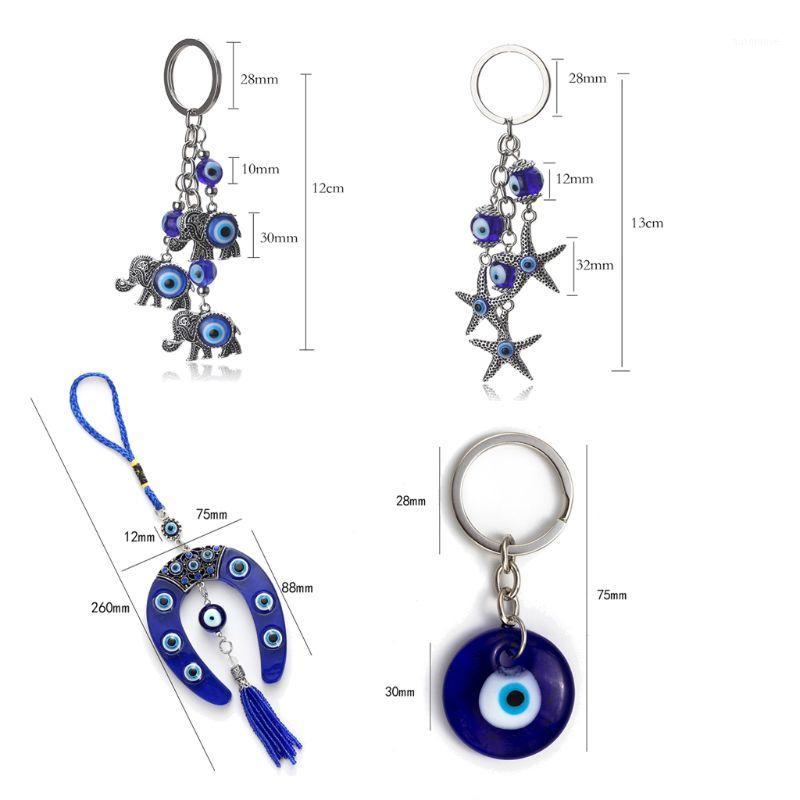 

Turkish Blue Evil Eye Keychain Car Key Ring Amulet Lucky Charm Hanging Pendant1