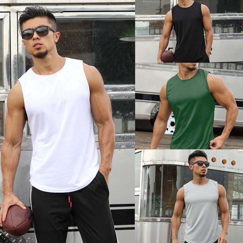 

Marathon Quick-Drying Sports Vest Men's Sleeveless Running Training Basketball Loose Fitness Vest1, Gray