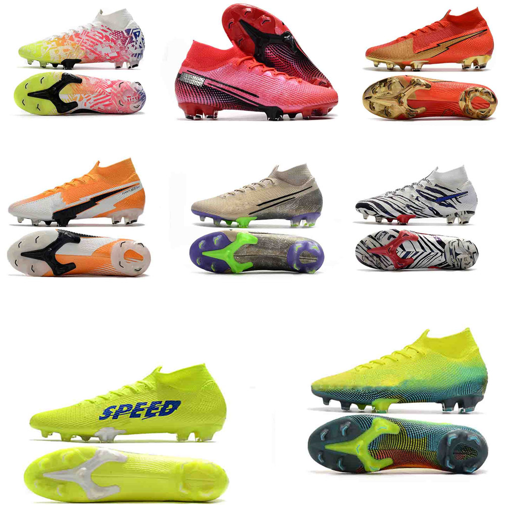 

Mercurial Superfly VII 7 football shoes 2020 Mens Soccer Shoes CR7 360 Elite SE FG CR7 CR100 Panther Ronaldo Football Boots Cleats, Color3#