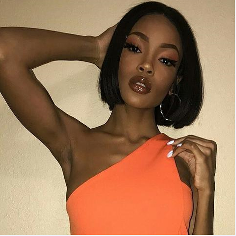 

4*4 Straight Bob Wig Human Hair Brazilian Hair 8-14 Inch Lace Closure Wig Pre Plucked Hairline For Black Women Lace Wigs, As pic