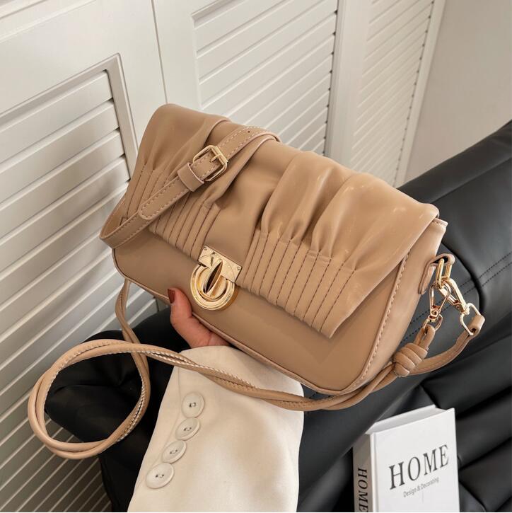 

Wholesale ladies shoulder bags with high sense of softness, leather underarm bag niche designs solid color leather handbag elegant and versatile women backpacks, Pink