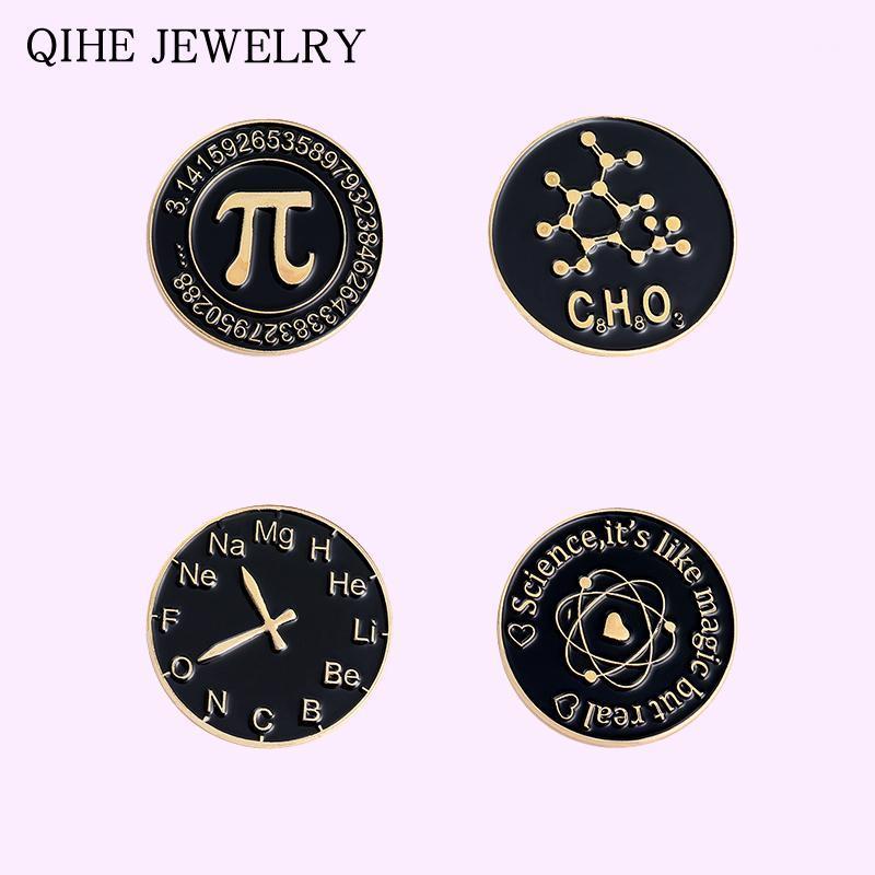 

Pins, Brooches Round Scinece Chemistry Enamel Pins Badge Periodic Table Of Elements Lapel Pin Bag Clothes Jewelry Gift Wholesale, Gray