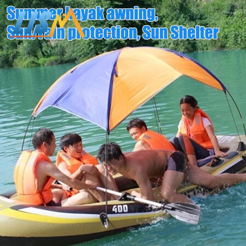 

LISM InflatableBoatFishing Sun Shade Rain Canopy Kayak Kit Sailboat Awning Top Cover Folding Sunshade Kayak Accessories(No Boat)1