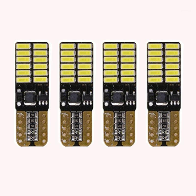 

YSY 4pcs 800 Lumens T10 W5W 2825 168 LED CanBus Error Free 4014 24 SMD 5W Car Front Side Marker Door License Plate LED Lights1, As pic