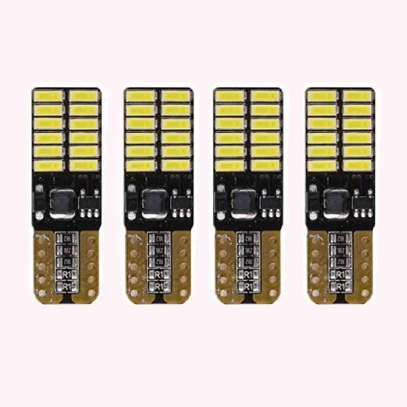 

YSY 4pcs 800 Lumens T10 W5W 2825 168 LED CanBus Error Free 4014 24 SMD 5W Car Front Side Marker Door License Plate LED Lights1, As pic