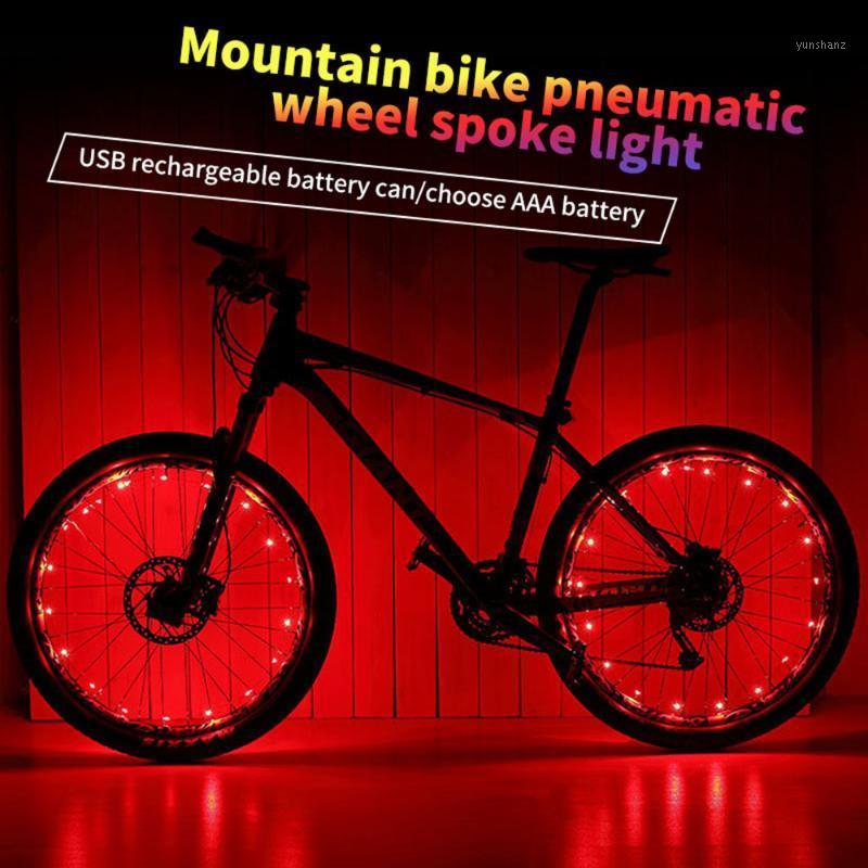 

20 LED High Brightness Bike Bicycle Wheel Tire Spoke Steel Wire Waterproof Cycling Flash Light Bike Light Accessories 20201