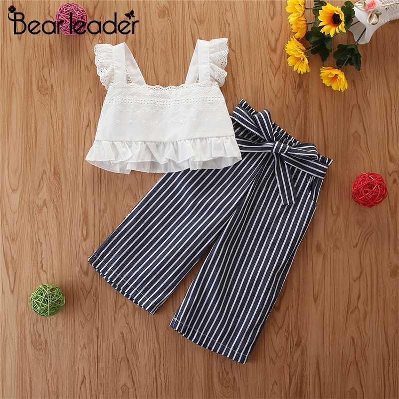 

Bear Leader Toddler Baby Clothing Set New Summer Casual Tops and Striped Pants 2pcs Suits Girl kids Clothes Sweet Baby Clothing1, Ah504 white