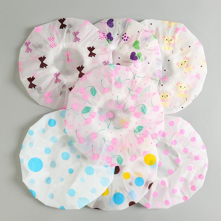 

1pc Elastic Waterproof Shower Cap Thicken Bath Hat Bathing Cap for Women Spa Bathing Accessory Hair Salon Bathroom Product