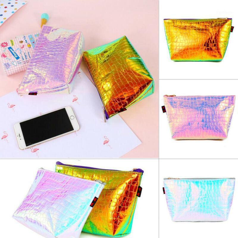

Waterproof Cosmetic Travel Handbag Case Purse Pouch Bags Storage Make Up Bag1, Gold color