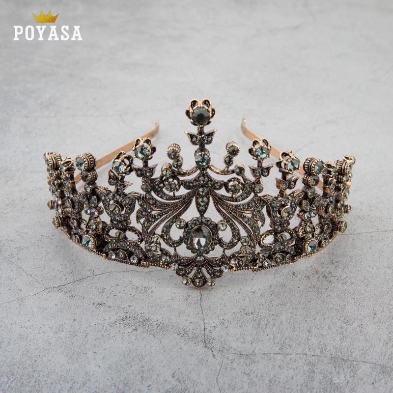 

Earrings & Necklace Turkey Wedding Zinc Ancient Gold Color Crown With Jewelry Set For Women, Silver
