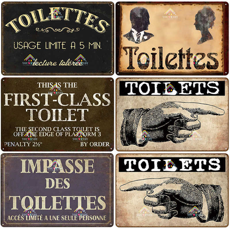 

Toilet-Bathroom-Retro-Tin-Signs-Metal-Vintage-Plaque-WC-Poster-Bar-Pub-Wall-Decorative-Painting-Plate-Home-Decor-20x30CM