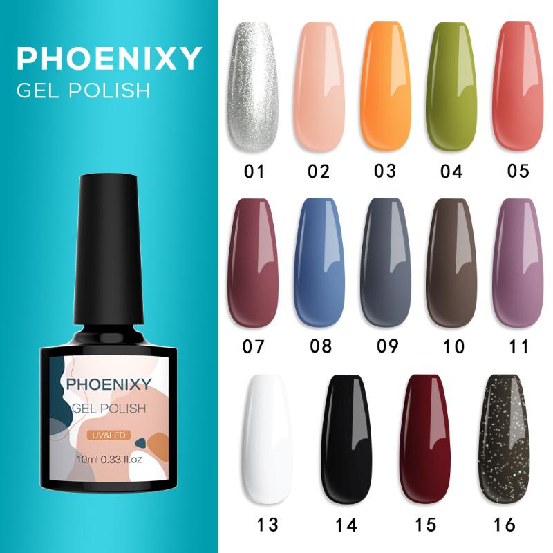 

14 Colors 10ML Nail Gel Gel Nail Polish Lacquer Soak Off UV LED Long Lasting Varnish For Manicure Art Set Top Coat, Base coat 10ml