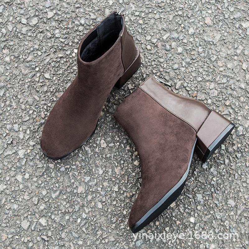 

Classics Fashion Womens Boots Ankle Short Round Toe Med Vintage Boots Solid Leisure Mature Winter Big Size Shoes, Black