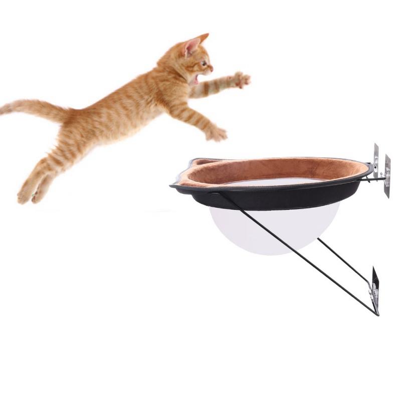 

Comfortable Pet Cat Hammock Bed Window Pod Lounger Suction Cups Warm Bed For Pet Cat Rest House Soft Ferret Cage Nest