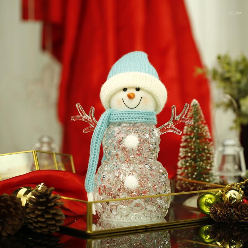 

Christmas Glowing Snowman Santa Claus Baby Doll With Led Flashing String Light Bedroom Table Lamp Lanterns Adorn Decoration Gift1
