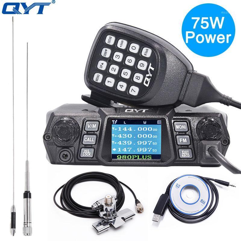 

QYT KT-980PLUS High Power 75W(VHF)/55W(UHF) Dual Band Quad Standby Base Mobile Radio Amateur Transceiver Car Radio HAM KT980PLUS1