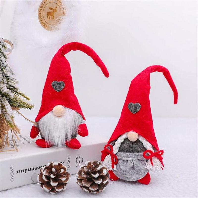 

Christmas Forest Old Man Love Standing Doll Faceless Doll Decoration High-quality Materials Comfortable Non-woven Fabric Plush