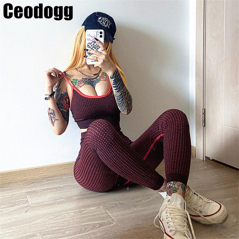 

2020 Women' Yoga Set Seamless Sportswear 2-Piece Gym Yoga Clothes Sports Bra + Leggings Running Wear Skinny Sports Set Suits L, Cb02 pink