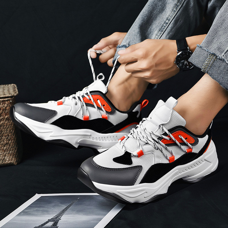 

Top quality Men's luminous male fashionable casual shoes breathable sporty shoes, Zapatillas, 124；black-124；