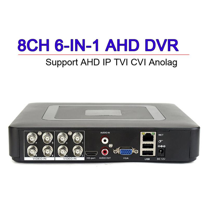 

8CH MINI AHD DVR NVR 6-IN-1 AHD/ Analog / TVI / CVI IP all in one Hybrid Realtime Mobile Video Recorder