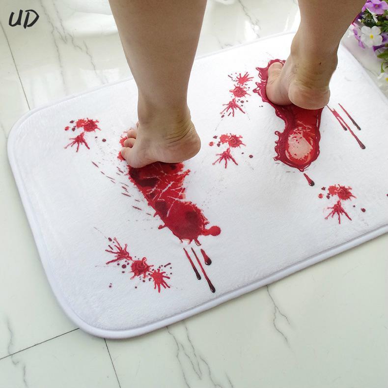 

Red Blood Foot Bathroom Floor Mat Doormats Carpet Rug Kitchen Mats Living Room Bath Carpet Bedroom Rugs Anti-slip Footcloth1, As photos