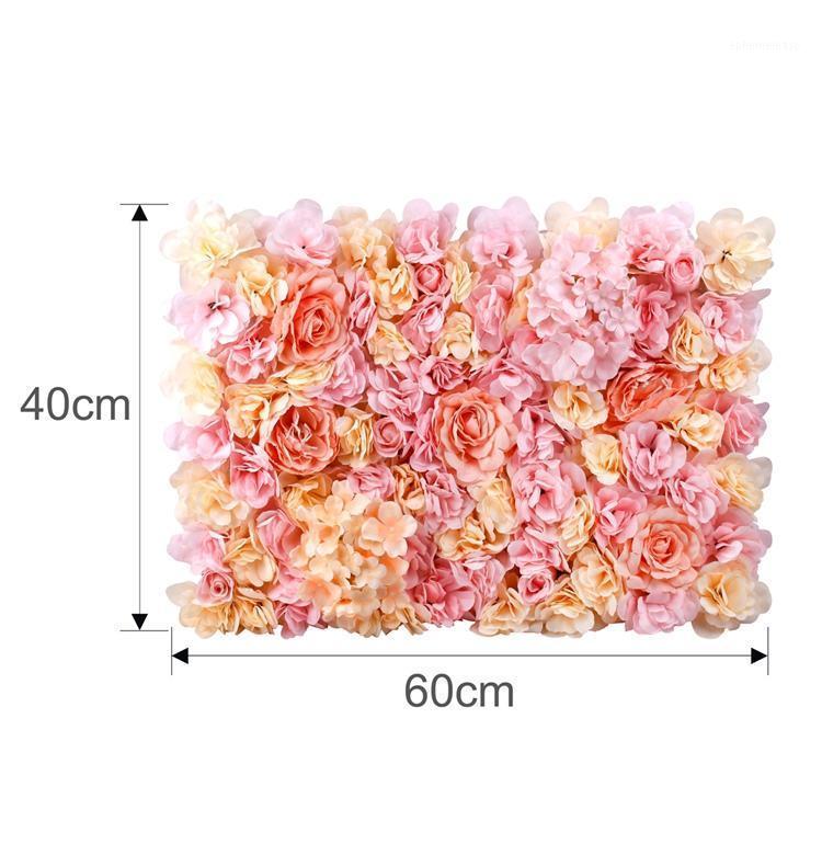 

60x40cm Artificial Silk Hydrangea Rose Flower Wall Panels for Wedding Backdrop Centerpieces Party Decorations Silk Hydrangea Wed1, Green