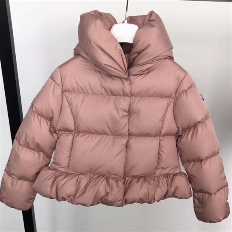 

Winter Down Jacket Snow Wear Pink&Blue Girls Thermal Jacket Coat Gooese Down Jacket Snow Outwear Baby Kids 201102