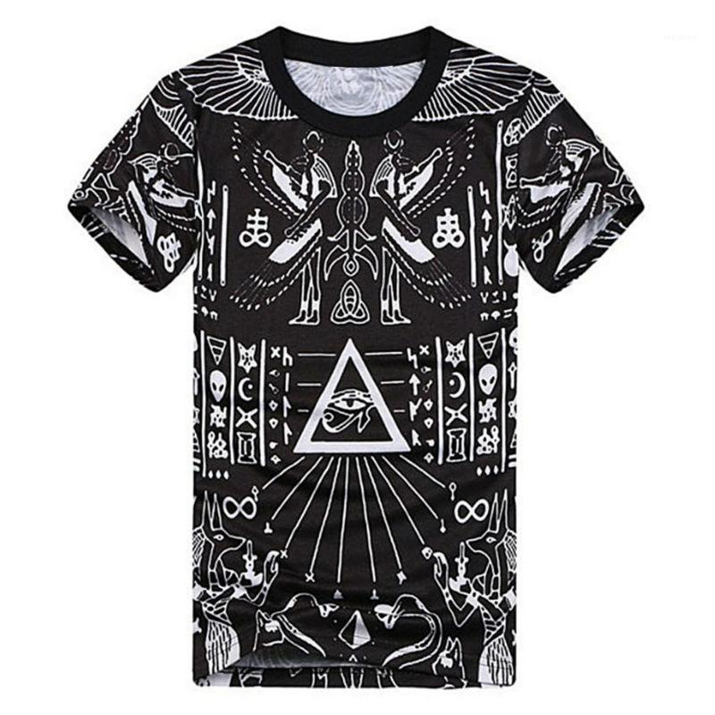 

Fashion 3D Printed T-shirts Homme Cool Pyramid Graphic Tees Hip Hop Style Comfortable Summer Tops Homme T Shirt Black Camisetas1, White;black