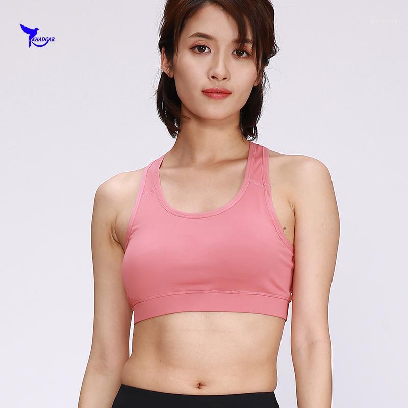 

Summer Breathable Women Quick Dry Gym Fitness Tank Tops High Impact Shockproof Padded Wireless Sport Bra Push Up Sportswear Vest1, Deep red