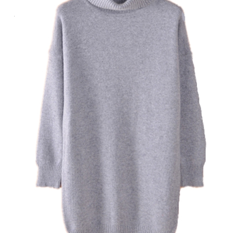 

2021 New Long Version Thick Cashmere Cotton Blended Knitted Sweater Women Autumn Winter Solid Color Pullover Pull Femme Turtleneck Wuol, Yellow