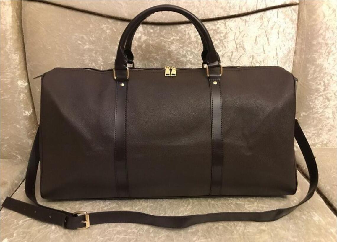 

Free shopping 2021 men duffle bag women travel bags hand luggage travel bag men pu leather handbags large cross body bag totes 55cm, Wihtout box