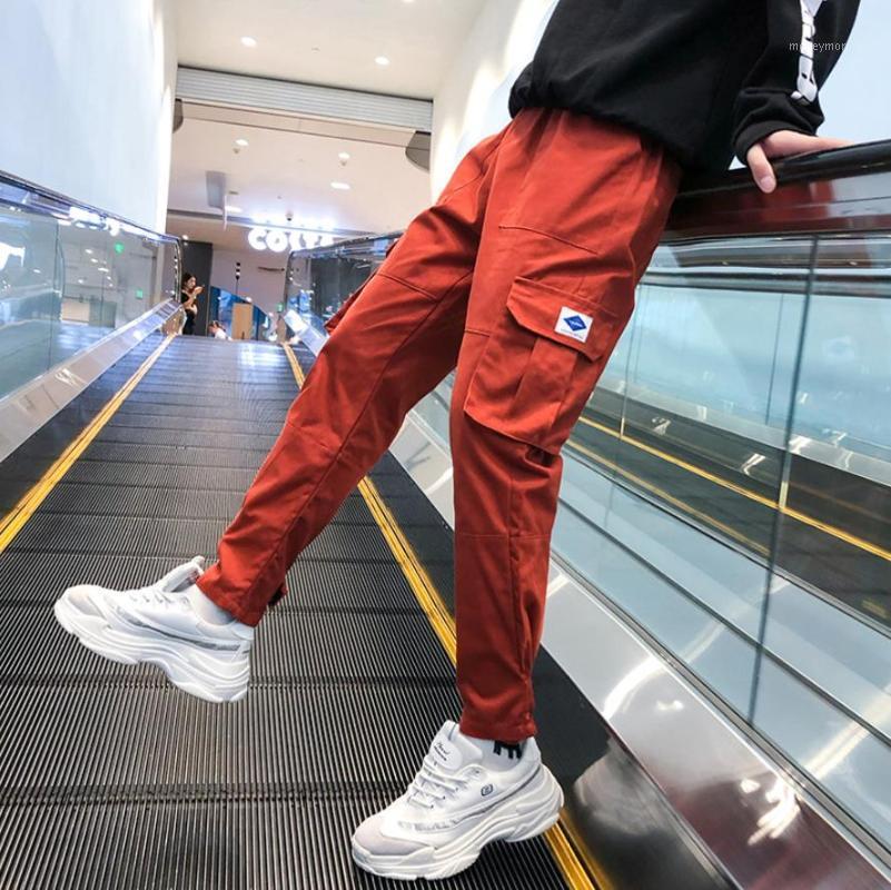 

Side Pockets Hip Hop Sweat Pants Trousers Sweatpants Streetwear Men Joggers Casual Cargo Pants Male Fashion Full Length1, Beige