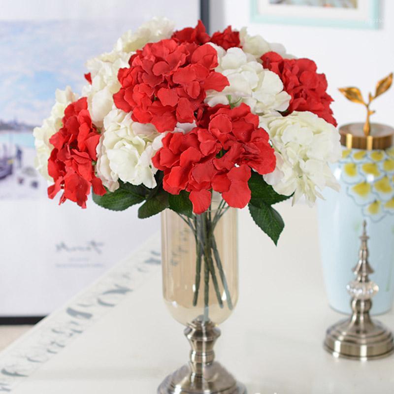 

Artificial Flower Colorful Decorative for Wedding Party Luxury Artificial Hydrangea Silk DIY Flower Decoration for Home 45CM1, Pink