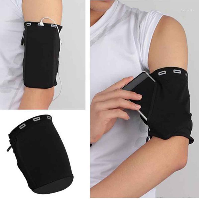

Large Capacity Mobile Phone Sports Armband Running Fitness Universal Fit Arm Bag Zipper Reflective Design Yoga Gym Double Pocket1, Pink