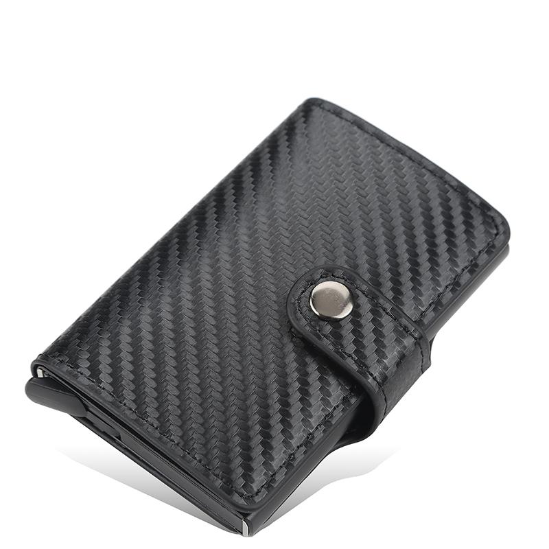 

Men's bag-clamp multi-card position buckle card sleeve automatic clip, Black