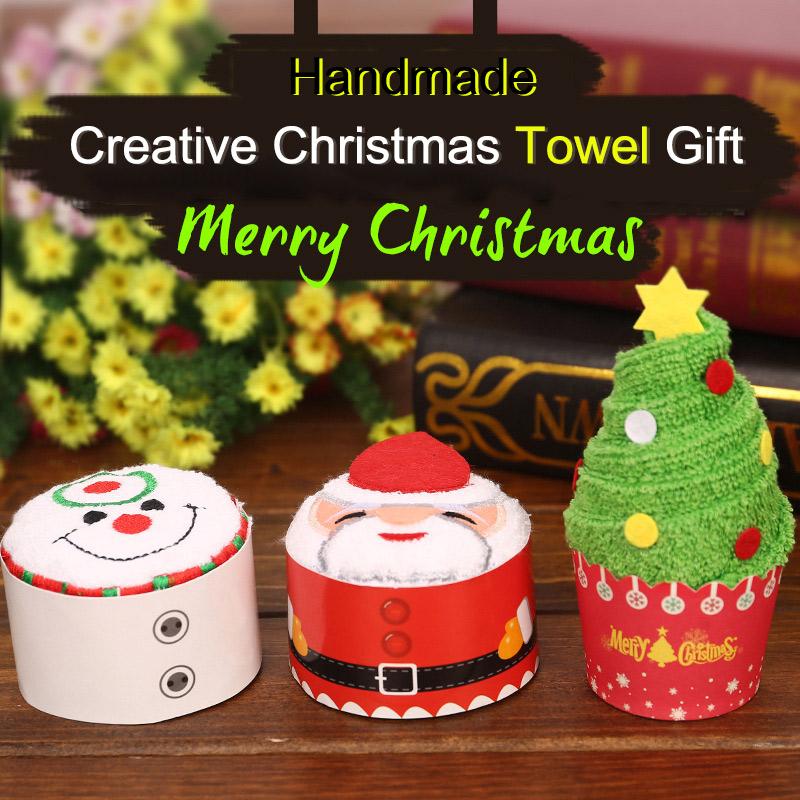

Celebration Cake Modelling Cotton Towel Santa Snowman Towel Christmas Party Gifts-30
