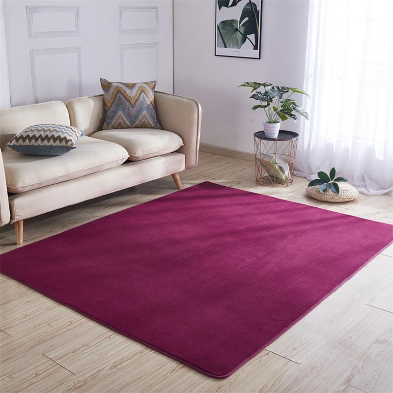 

New Arrival Crawling carpet tatami blanket bedroom living room bay window coral velvet mat Thicken baby anti-fall bedside carpet1, Blue